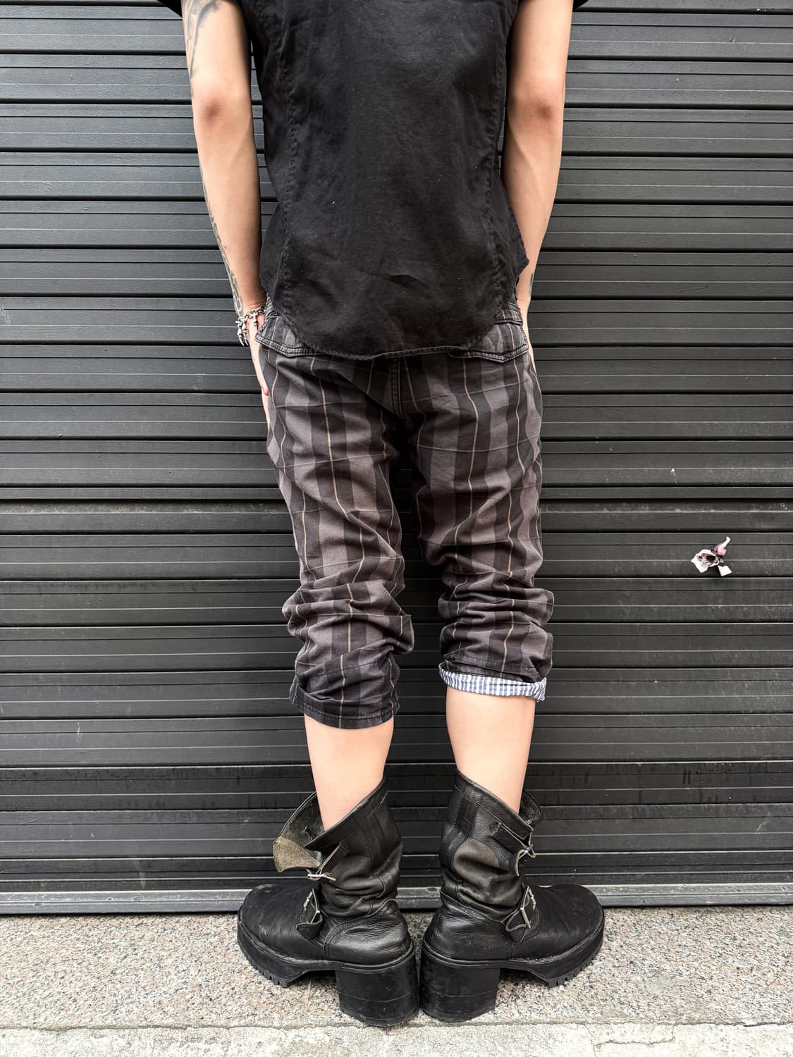 Check Cropped Zip Pants 상품이미지5