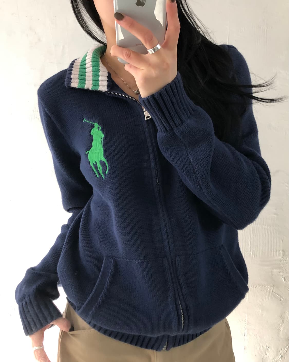 Polo 폴로 랄프로렌 보이즈라인 빅포니 니트집업 상품이미지3
