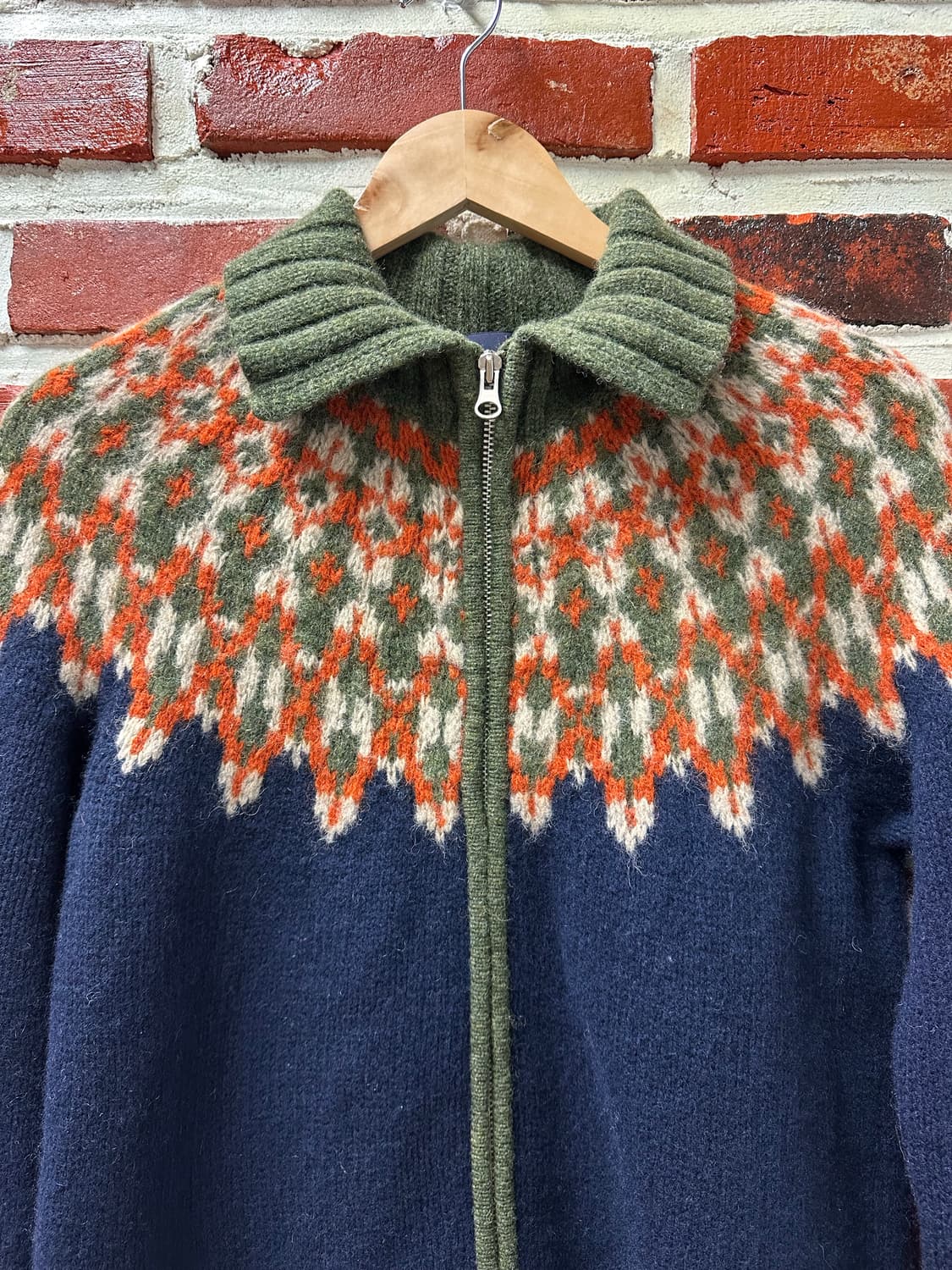 (OS)이스트보이 노르딕 울 니트 집업 상품이미지2