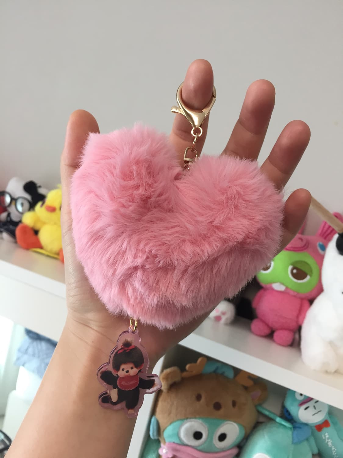 💞 몬치치 하트 퍼 키링 💞 상품이미지3