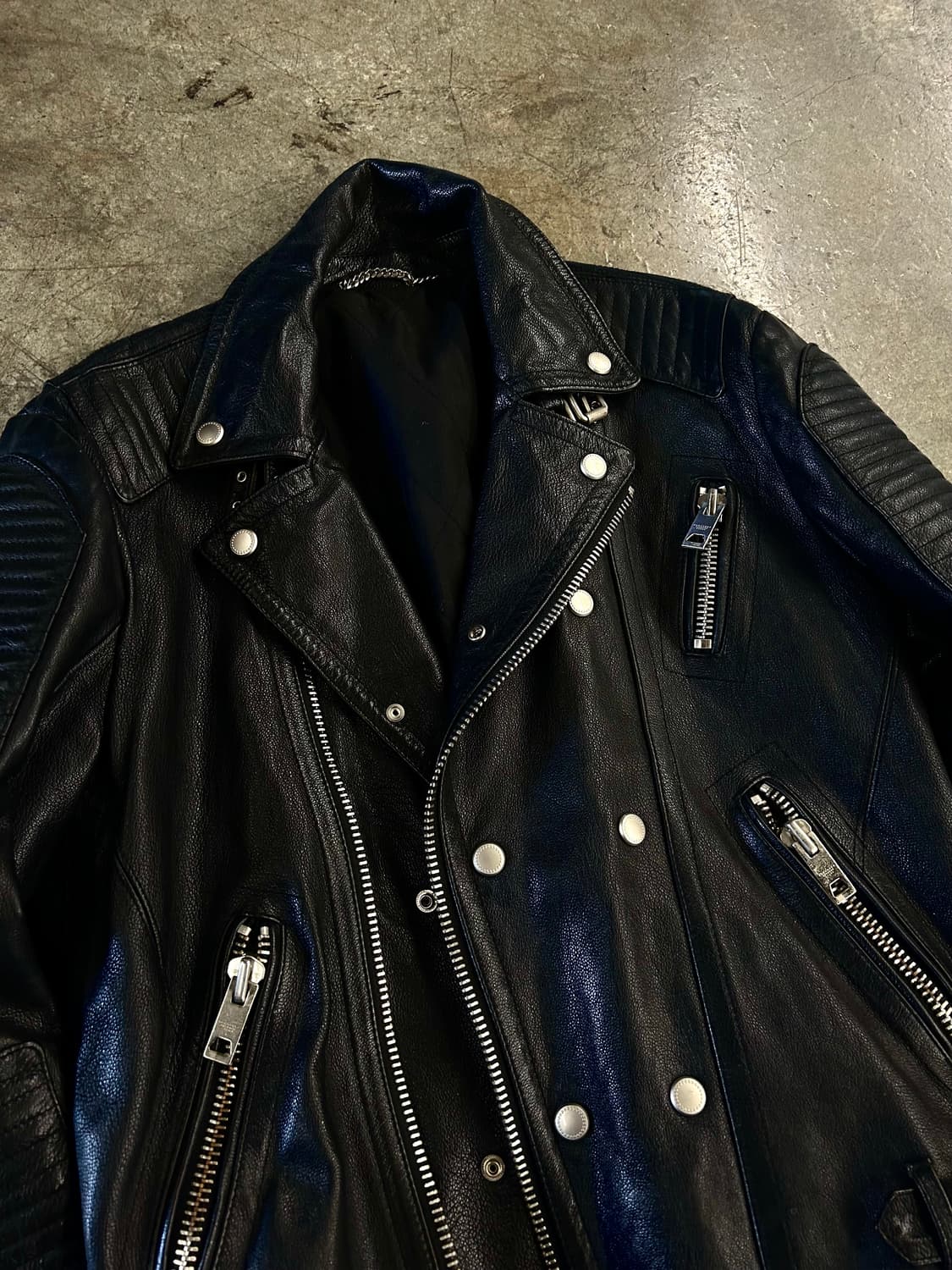 Cow Leather Biker Type Jacket 상품이미지4