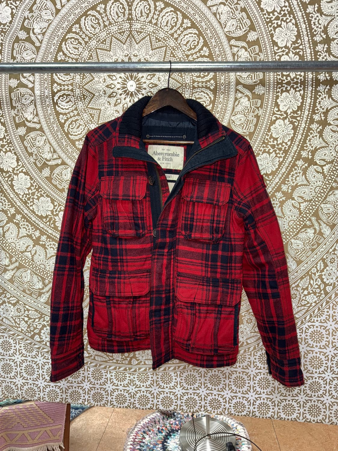 아베크롬비 멀티포켓 체크 페디드 점퍼  상품이미지3