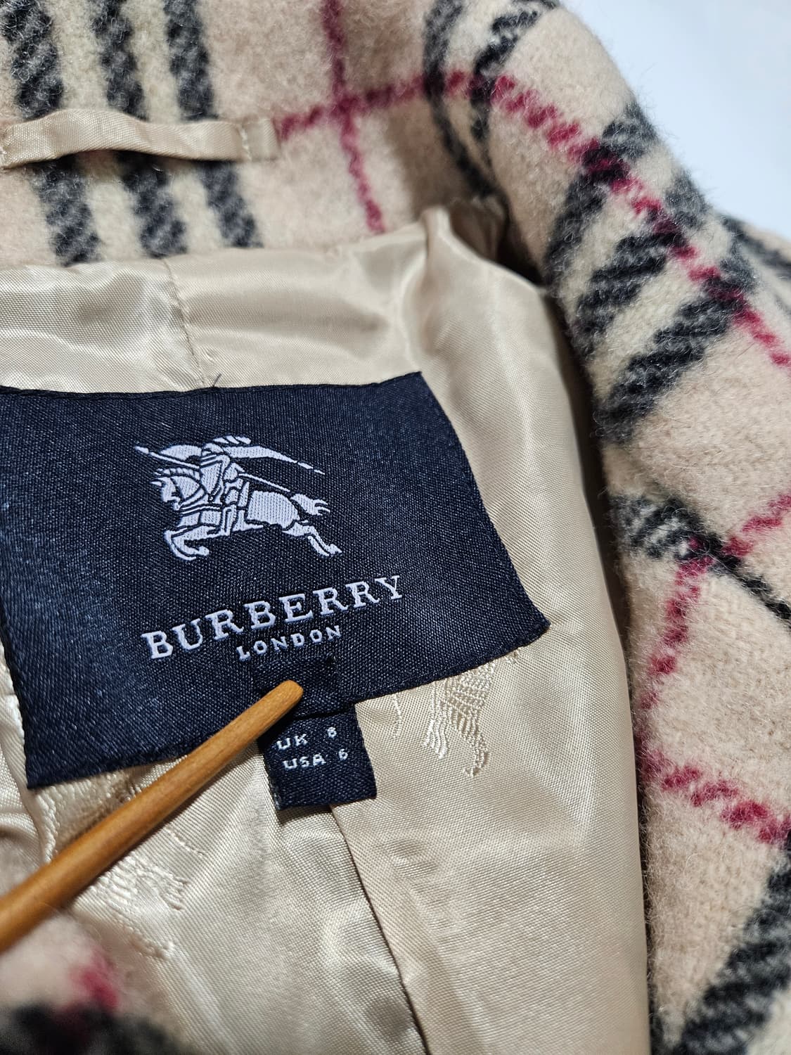 버버리 노바체크 롱 코트[M] 상품이미지4