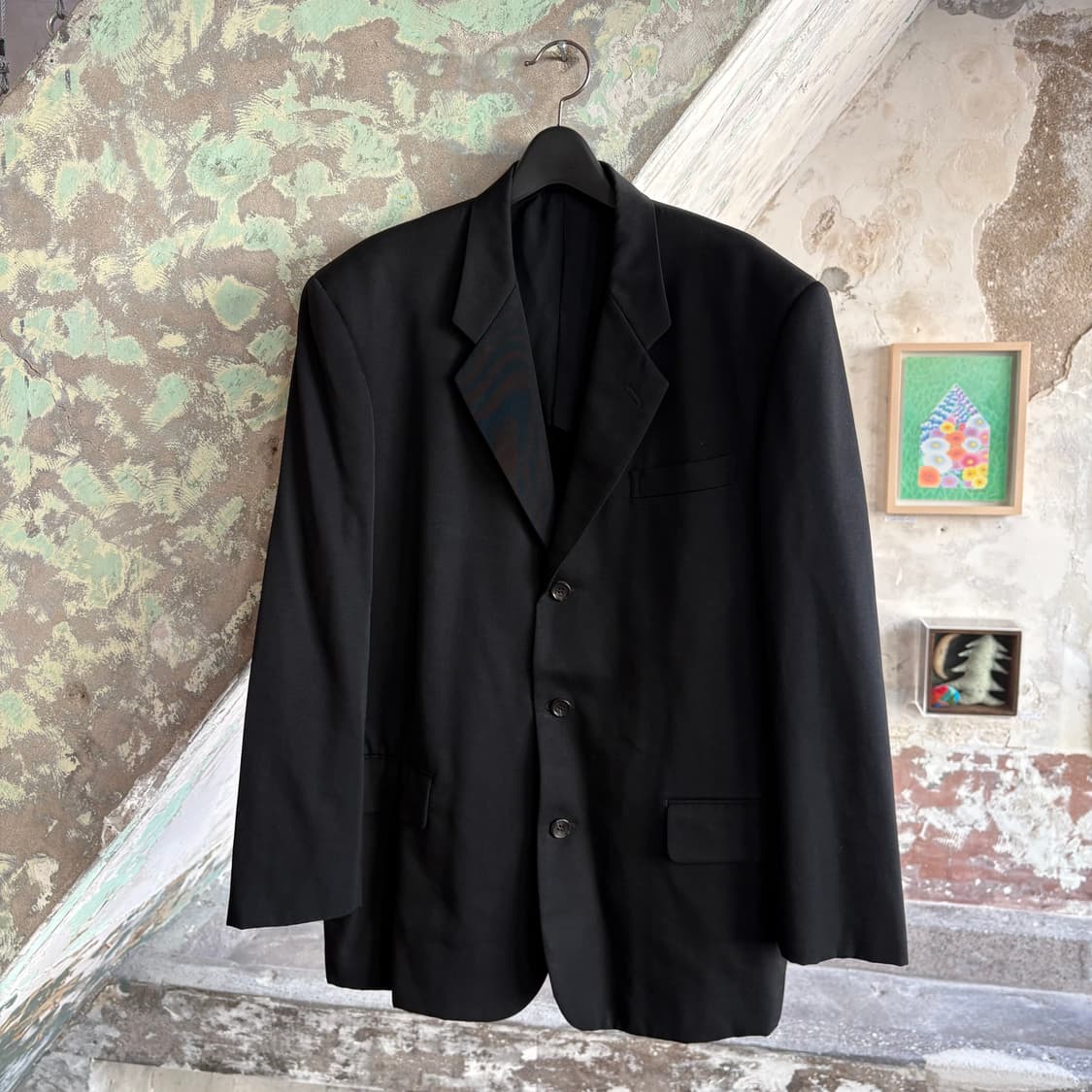 90s 꼼데가르송옴므 울 3버튼 블레이저 자켓 상품이미지3