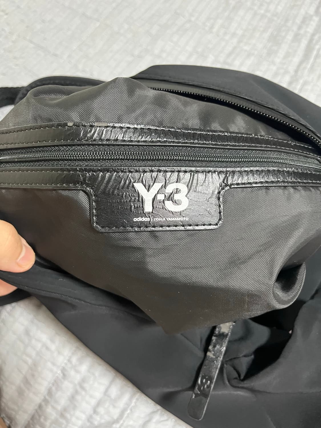 Y-3 요지야마모토 사이드 지퍼 백팩 블랙 상품이미지6