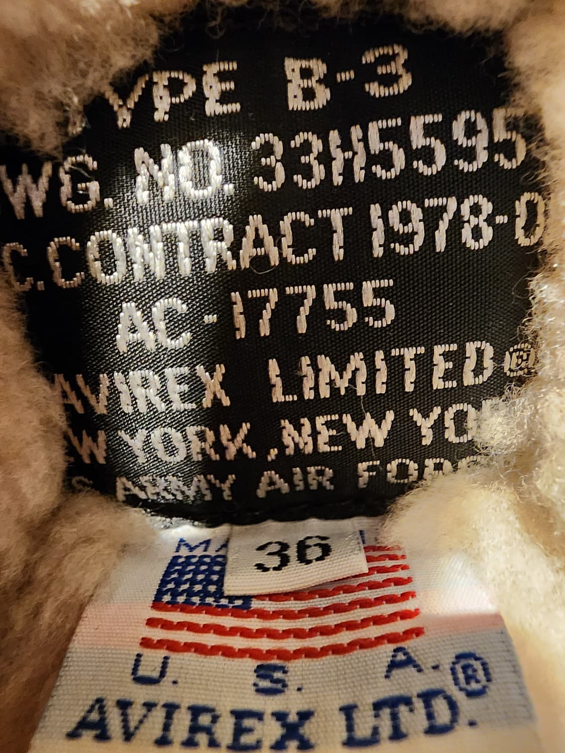 70's 아비렉스 B-3 무스탕 상품이미지3