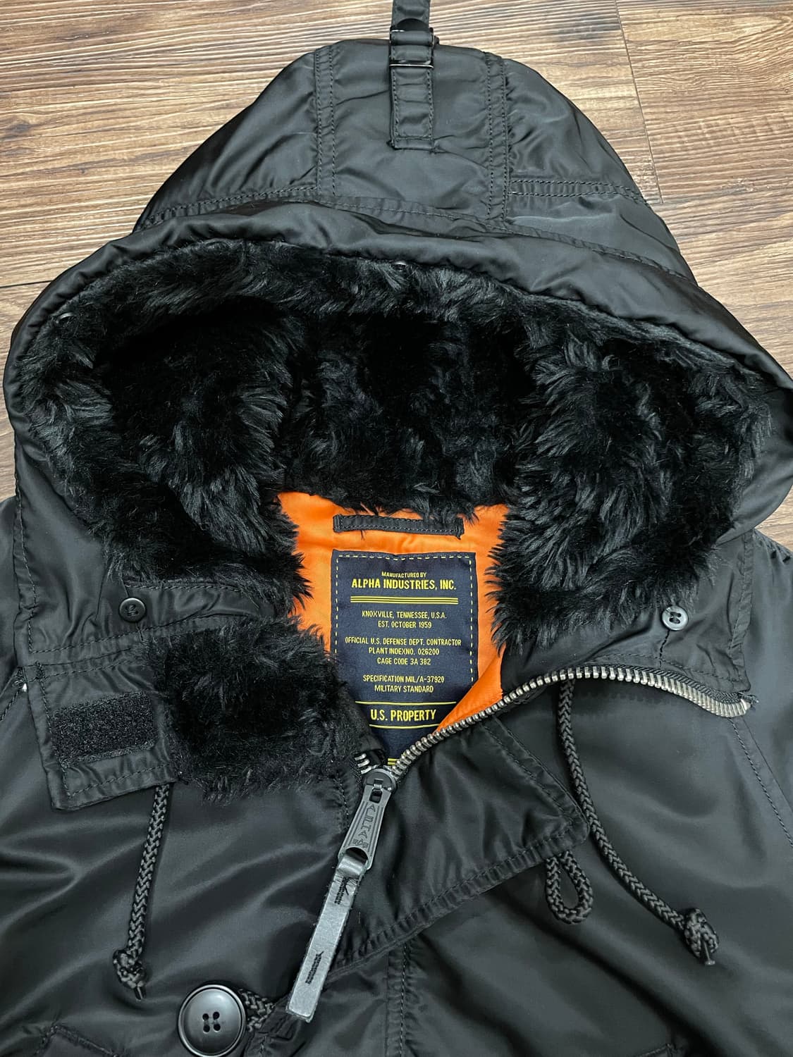 알파인더스트리 n3b 야상 파카 블랙 상품이미지7