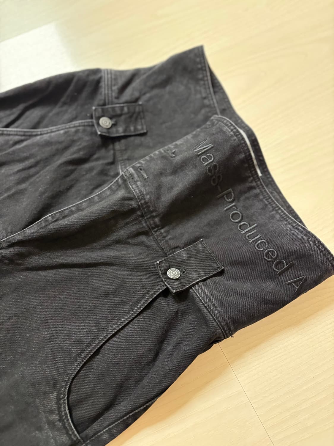 [M] PLASTICPRODUCT MPa 웨이브 지퍼 팬츠 블랙 상품이미지3