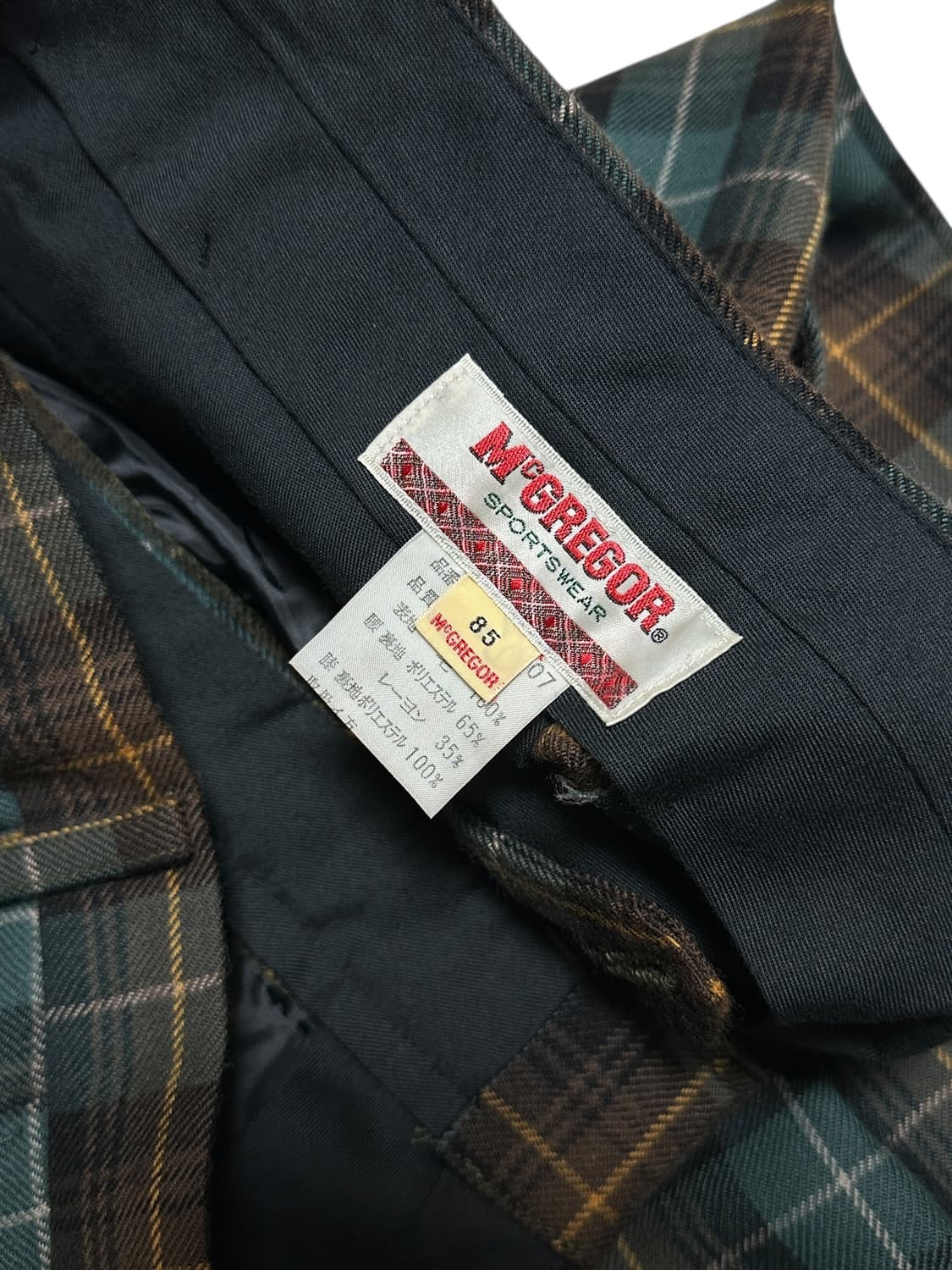 빈티지 맥그리거 울 체크 슬렉스 스케이터 상품이미지6