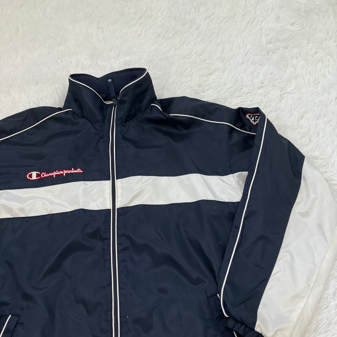 빈티지 챔피언 네이비 실버 바람막이 852 y2k 스트릿 모리 갸루 일본 상품이미지5