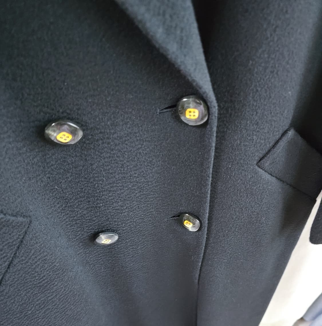 캐시미어 100 블랙 코트 상품이미지4