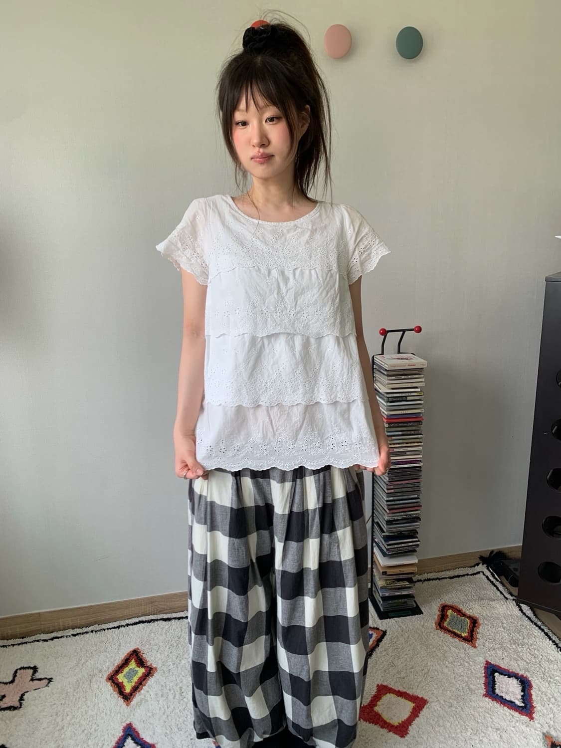 earth music&ecology, Scallop top 상품이미지1