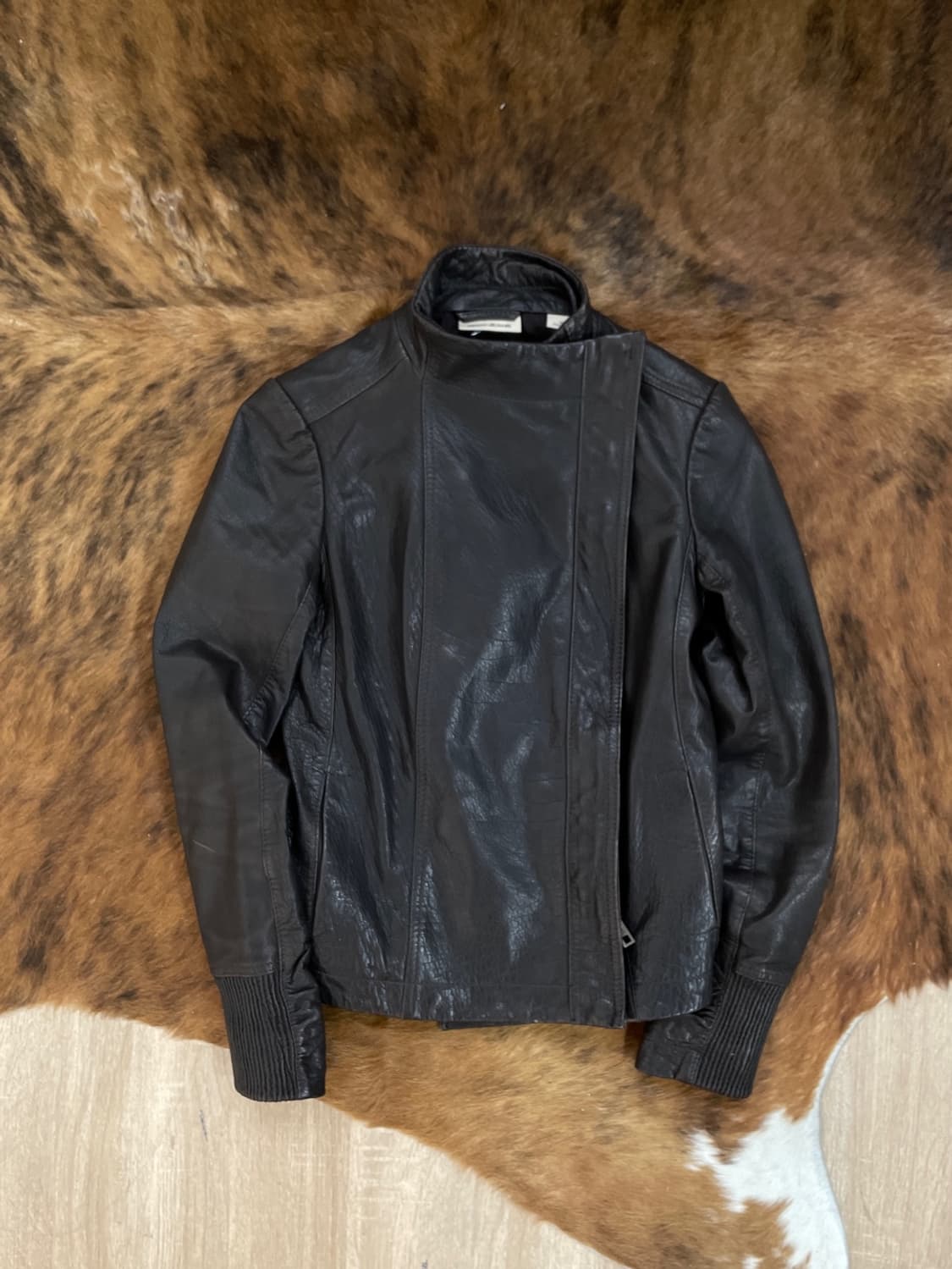 Dkny 하이넥 레더 자켓 상품이미지1