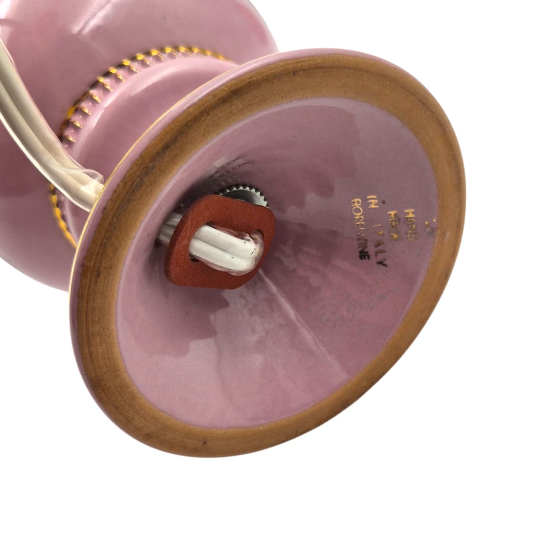 60s 이탈리아 플로렌틴 핑크 오팔린 엔틱 램프 상품이미지7