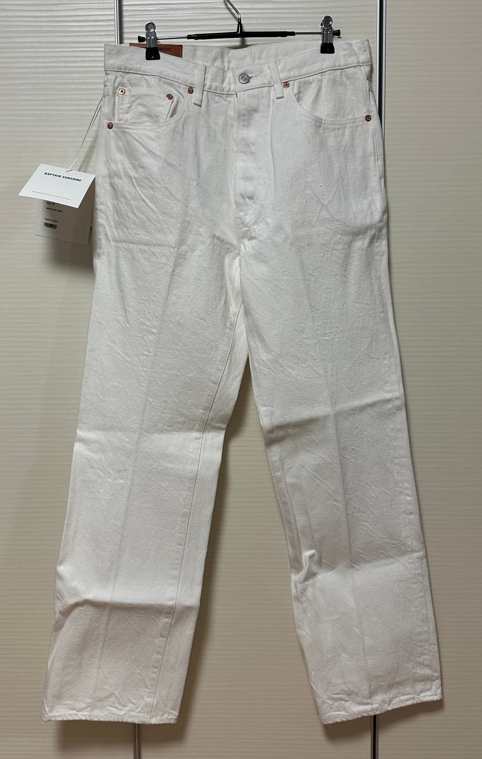 캡틴선샤인 스케이트 슈컷 데님 화이트 원워시 30사이즈 판매합니다 상품이미지6