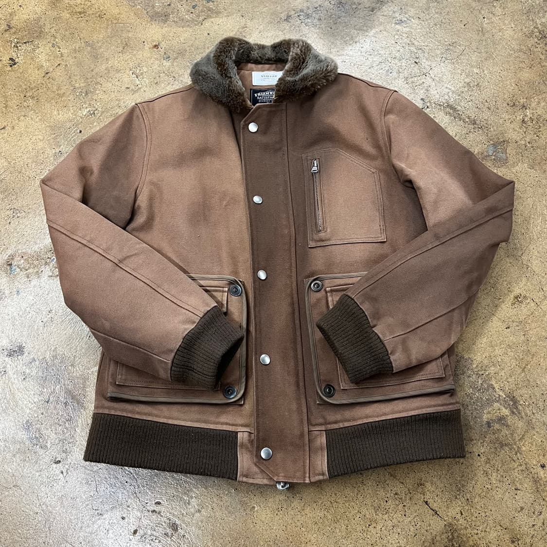 [정품/L] 콰이어티스트 QUIETIST 퍼 칼라 브라운 b14 상품이미지2