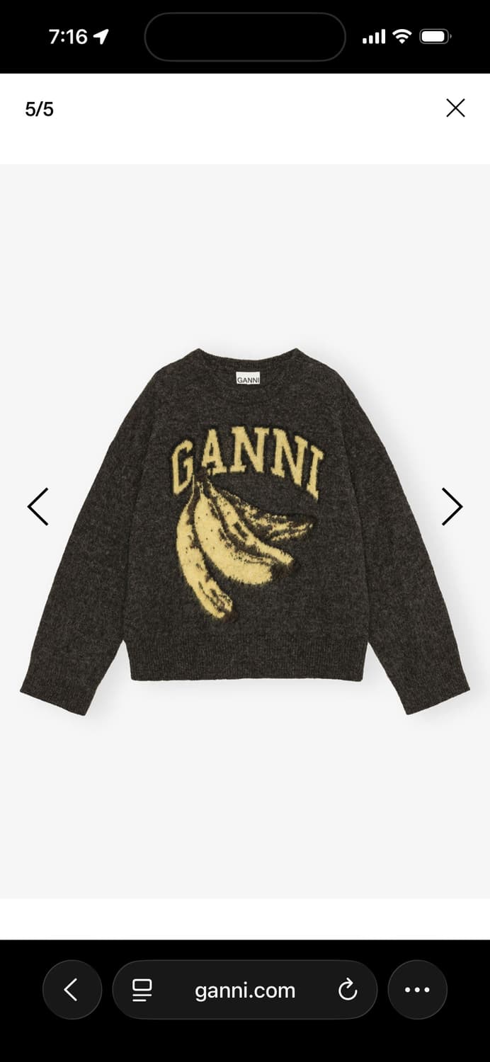 GANNI 가니 | 바나나 니트 스웨터 S/M 상품이미지4