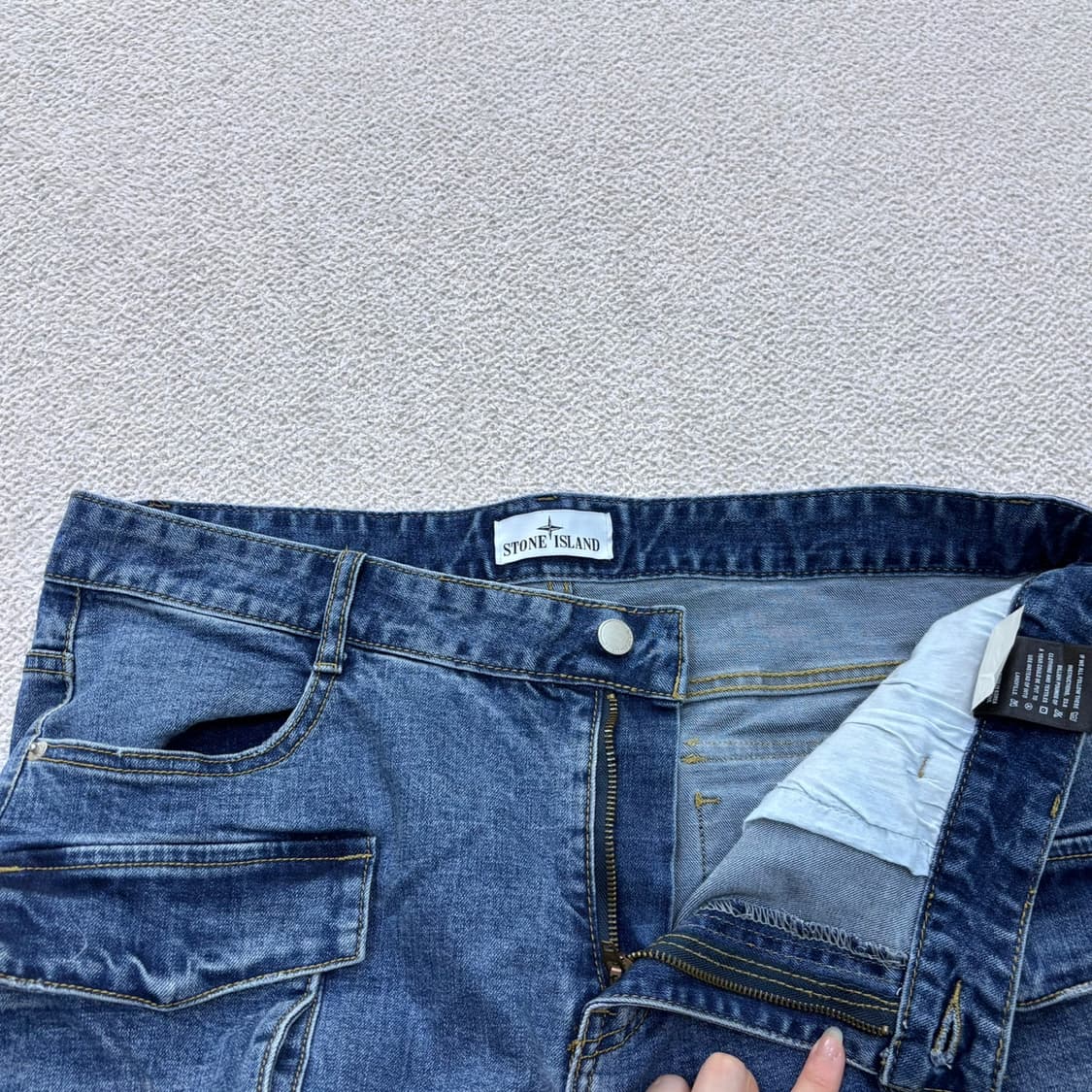 36 빈티지 남성 블루 워싱 데님 팬츠 0527E 상품이미지4