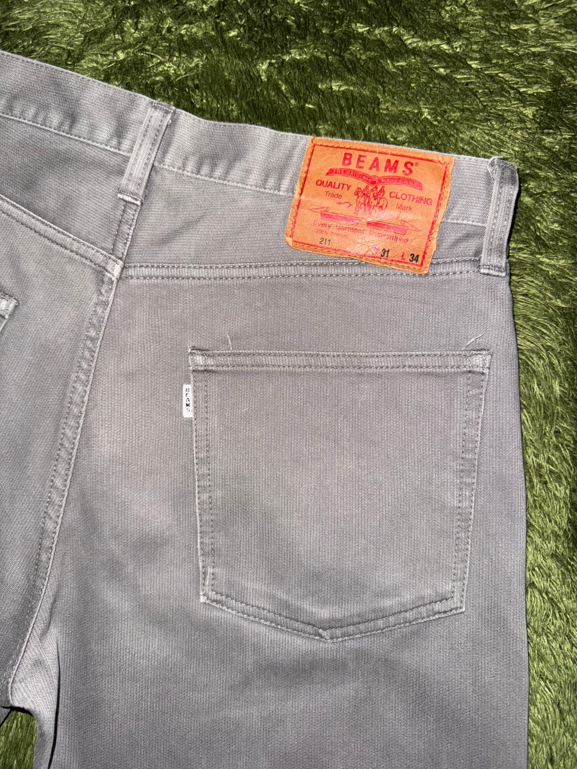 [W31/L34] BEAMS 빔즈 211 오리지널 데님 팬츠 그레이 상품이미지9