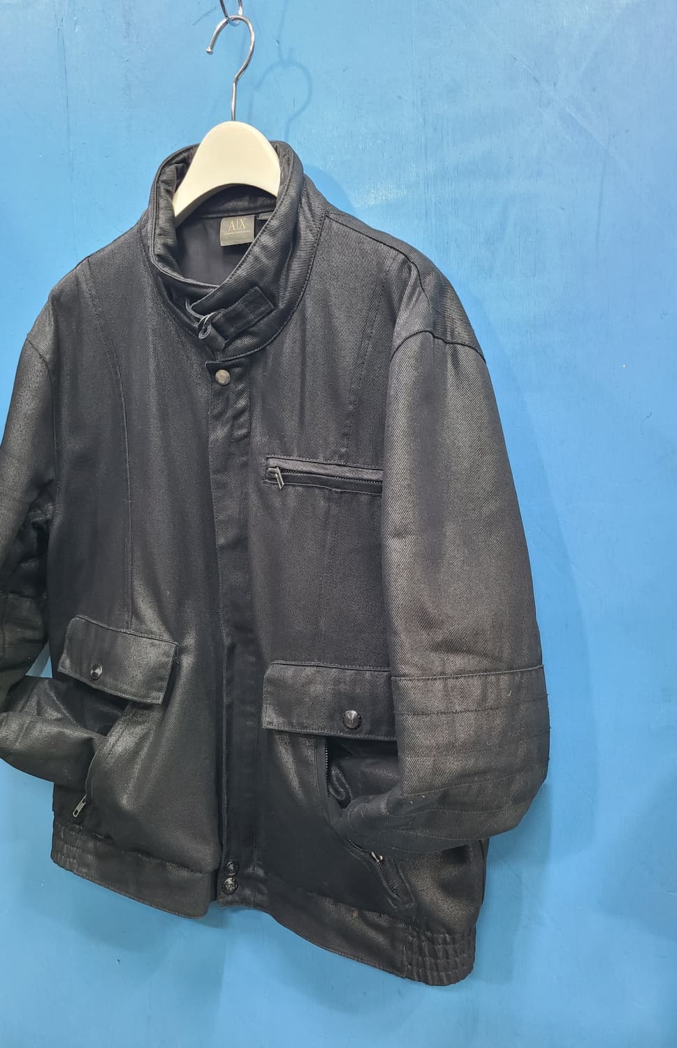 아르마니 왁스 바이커 자켓 상품이미지2