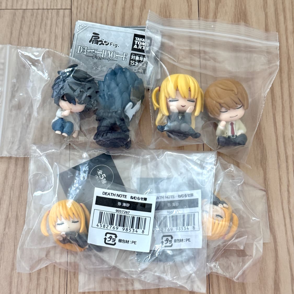 데스노트 어깨쿵 네무라세타이 가챠 피규어 일괄 상품이미지1