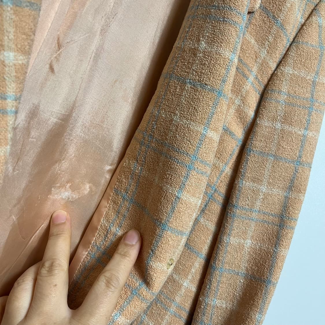 셀린느 빈티지 체크 울 자켓 상품이미지4