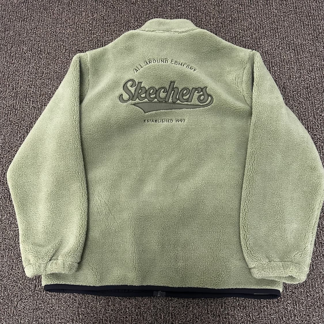 SKECHERS 스케쳐스 뽀글이 털 후리스 자켓 카키 105(XL) 상품이미지5