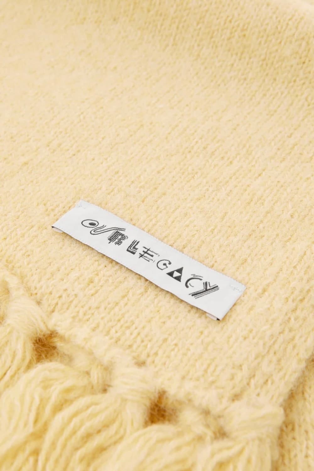 아워레가시/ 니트 머플러 카나리 옐로우 실크 울/ Free 상품이미지6