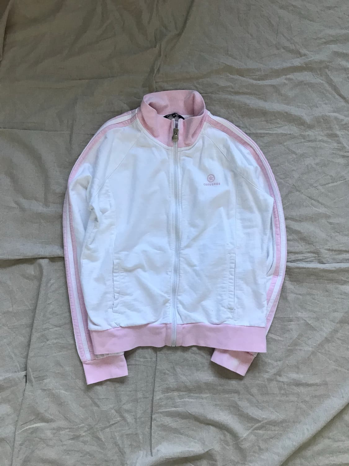 컨버스 올드스쿨 화이트 코튼 트랙탑 집업 상품이미지6