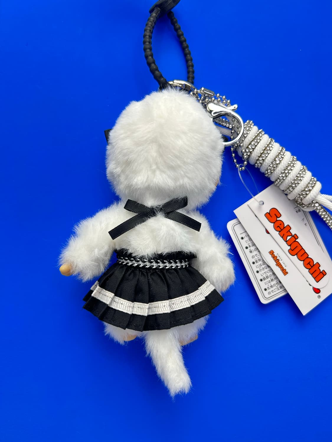 (19)정품몬치치🖤🤍 화이트 블랙리본 커스텀키링 상품이미지4