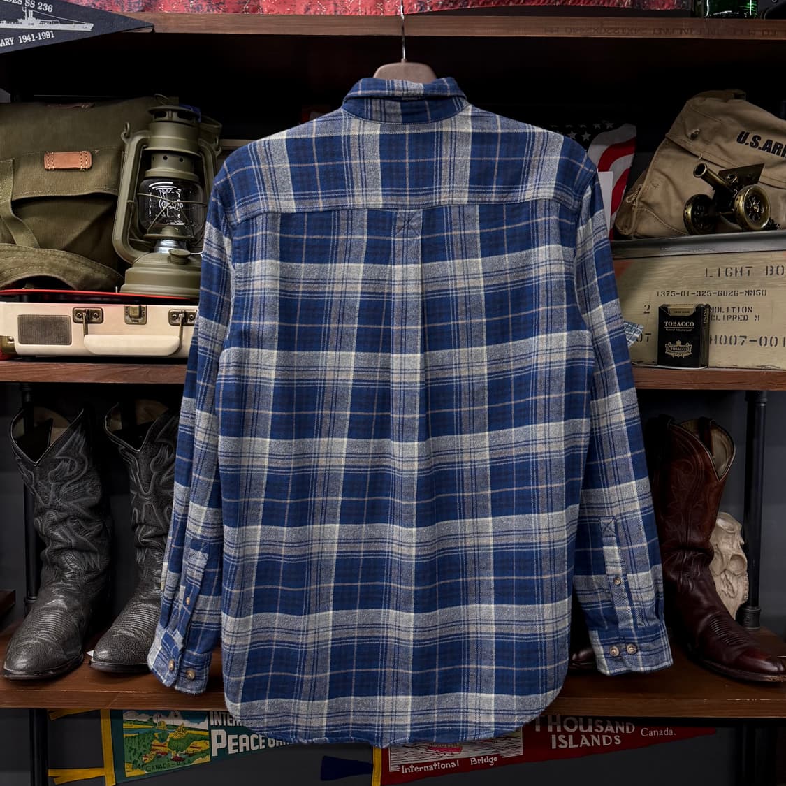 에디바우어 아웃도어 워크 플란넬 체크 빈티지 셔츠 N125 상품이미지2