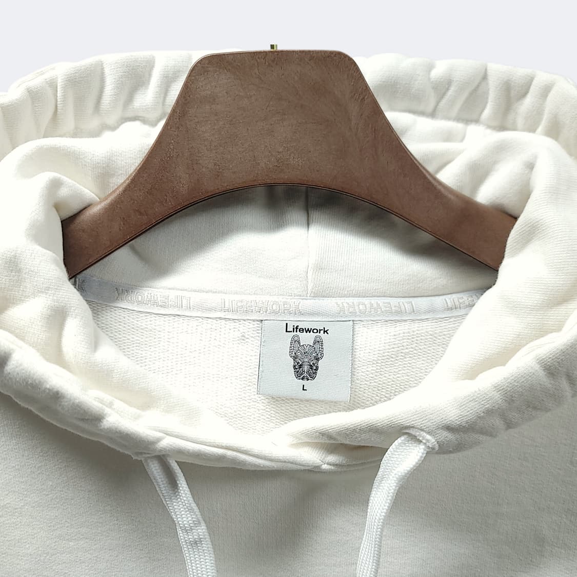 [L] 라이프워크 화이트 라독 빅로고 후드 티셔츠 상품이미지9