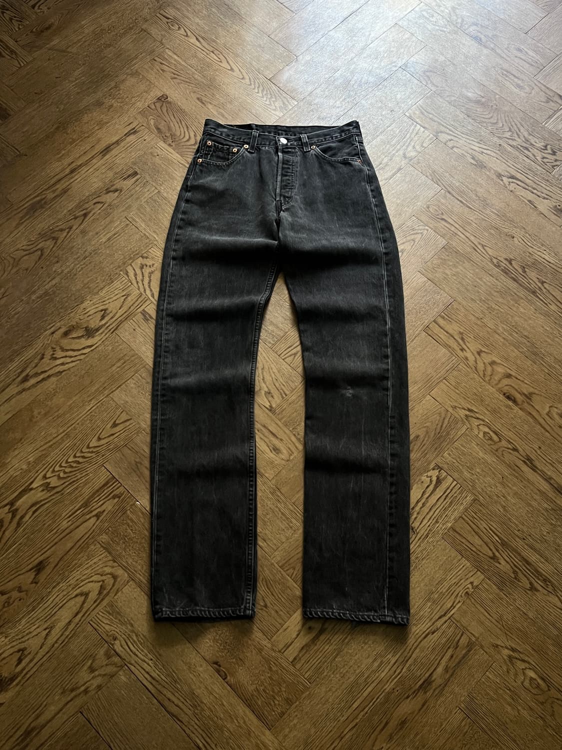 [30]90's 리바이스 501 Made in USA 흑청 데님팬츠 S6 상품이미지2