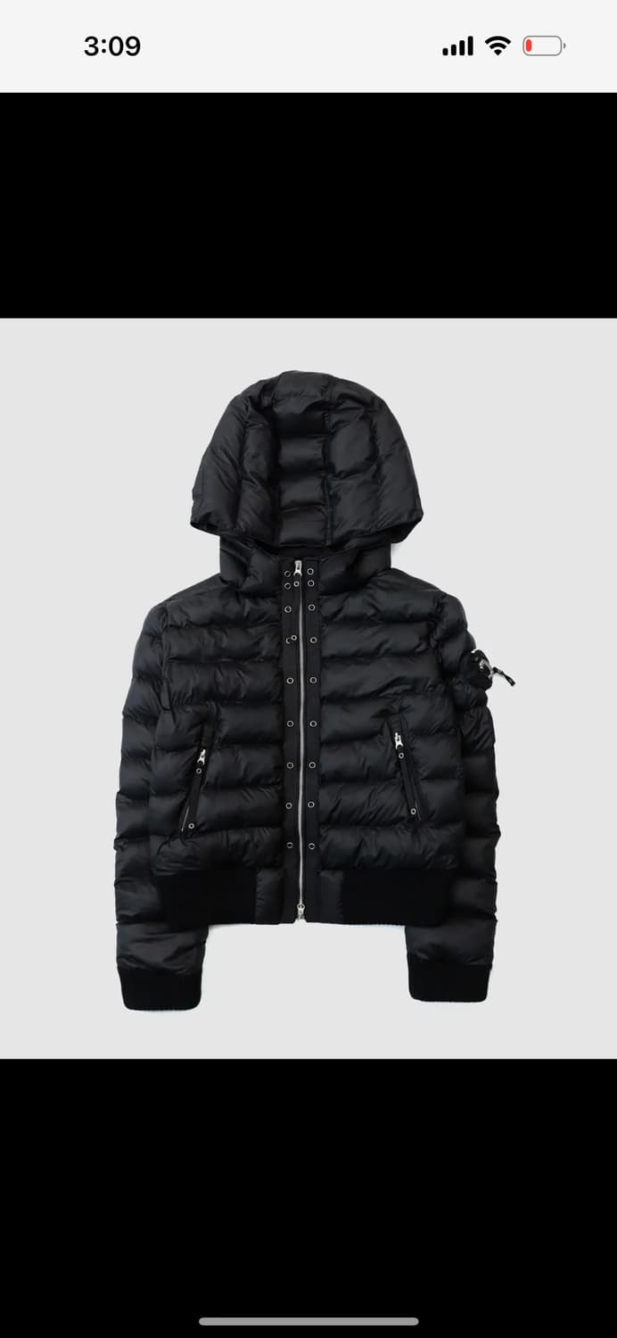 배드블러드 바이퍼 31-2 후드 숏 푸퍼 -블랙 S 상품이미지1