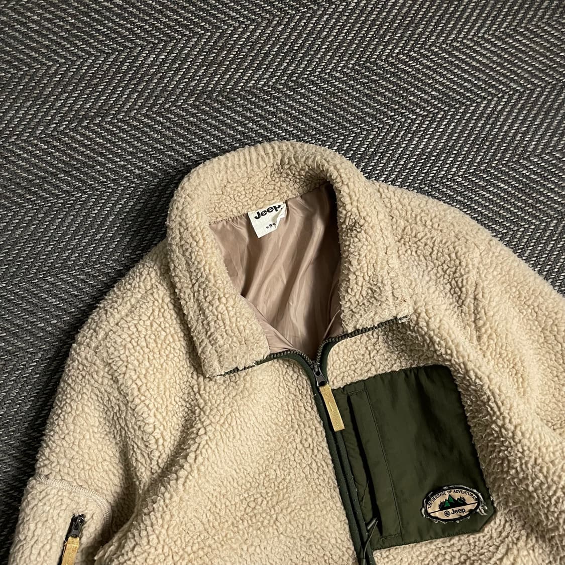 Jeep 포켓 로고 양털 플리스 자켓y 4887 상품이미지5