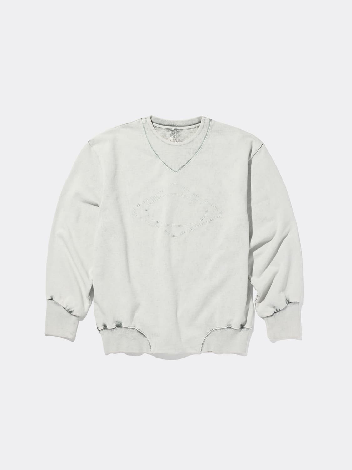 [M] 미스치프 가제트 크루넥 스웨트셔츠 블리치드 카키 상품이미지1