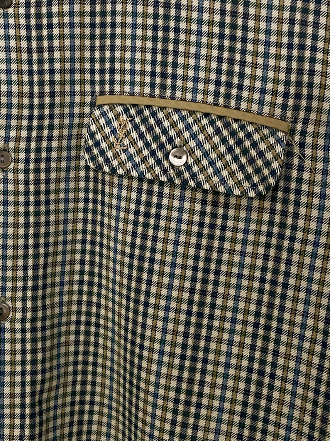 입생로랑 90's YSL 로고 체크셔츠 상품이미지4