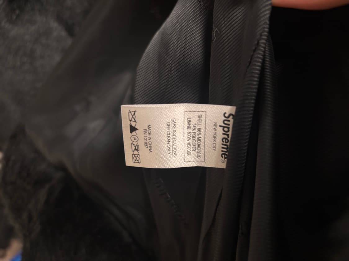 [L]슈프림 포우 퍼 바시티 자켓 블랙 - 20SS 상품이미지5