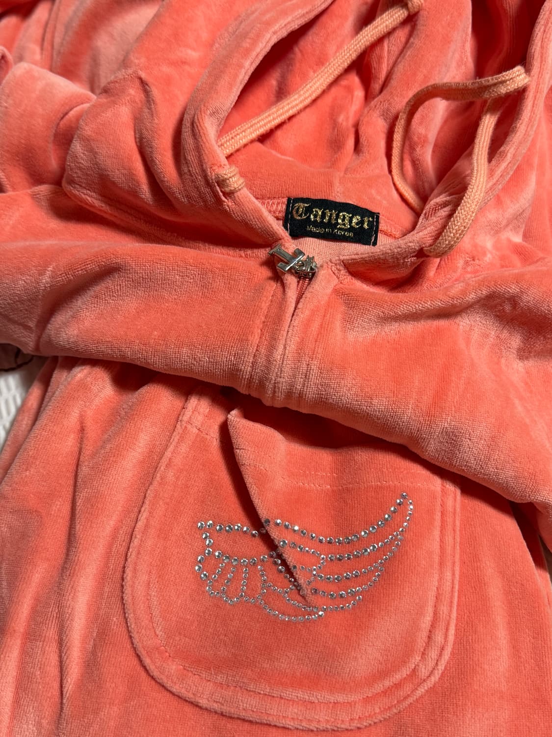 탠저 tanger 벨벳 벨루아 y2k 트레이닝세트 상품이미지2