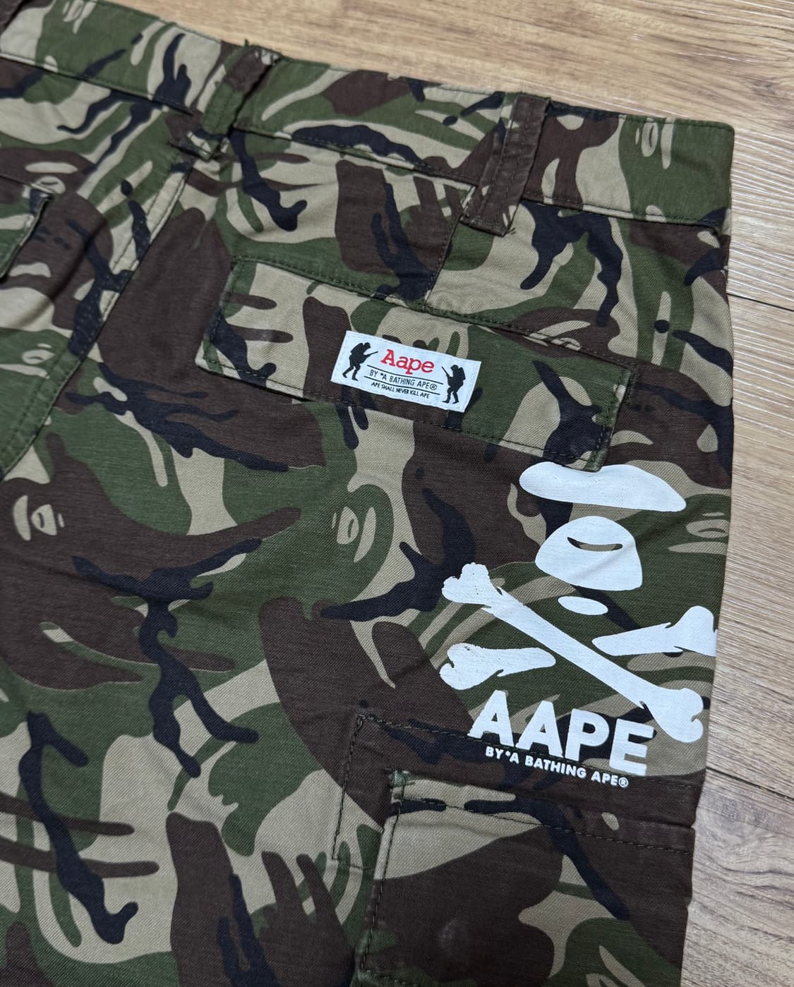 (L)Aape 에이프 밀리터리 카모 카고 쇼츠 반바지 상품이미지3
