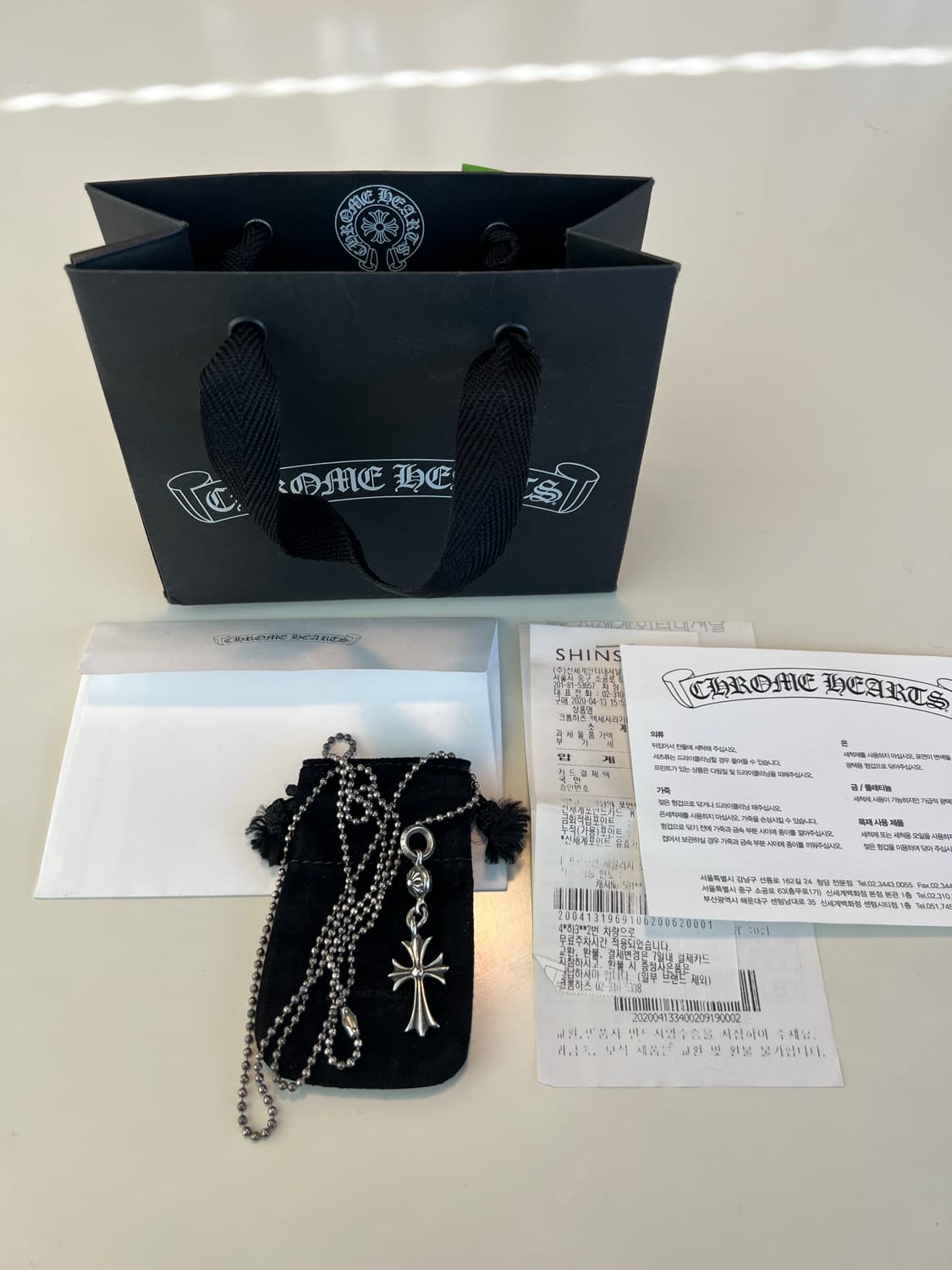 크롬하츠 원볼 타이니 크로스 + 정품 볼체인 상품이미지1