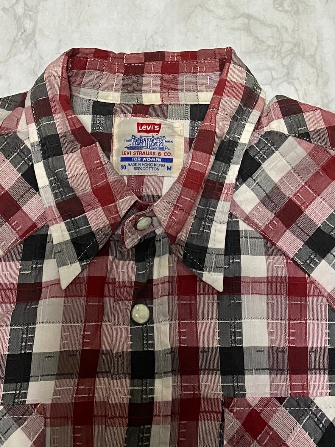 리바이스 웨스턴 체크셔츠 90 사이즈 상품이미지2