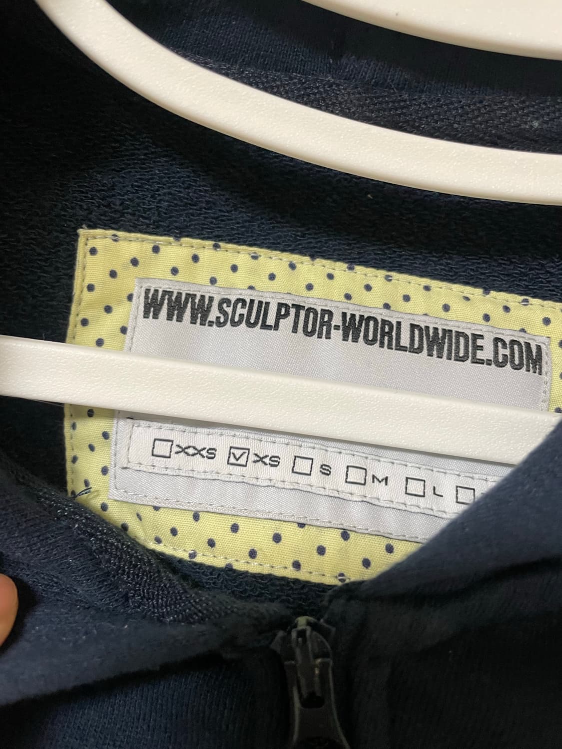 스컬프터 크롭 후드집업 xs 상품이미지2