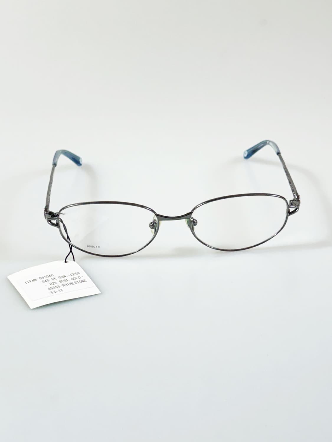 90s FUTIS 건메탈 슬림 오벌 메탈 프레임 빈티지 안경 상품이미지1