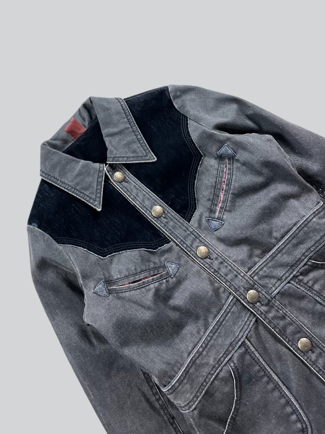 Vintage 웨스턴 스타일 벨벳 도킹 셔츠자켓 상품이미지2