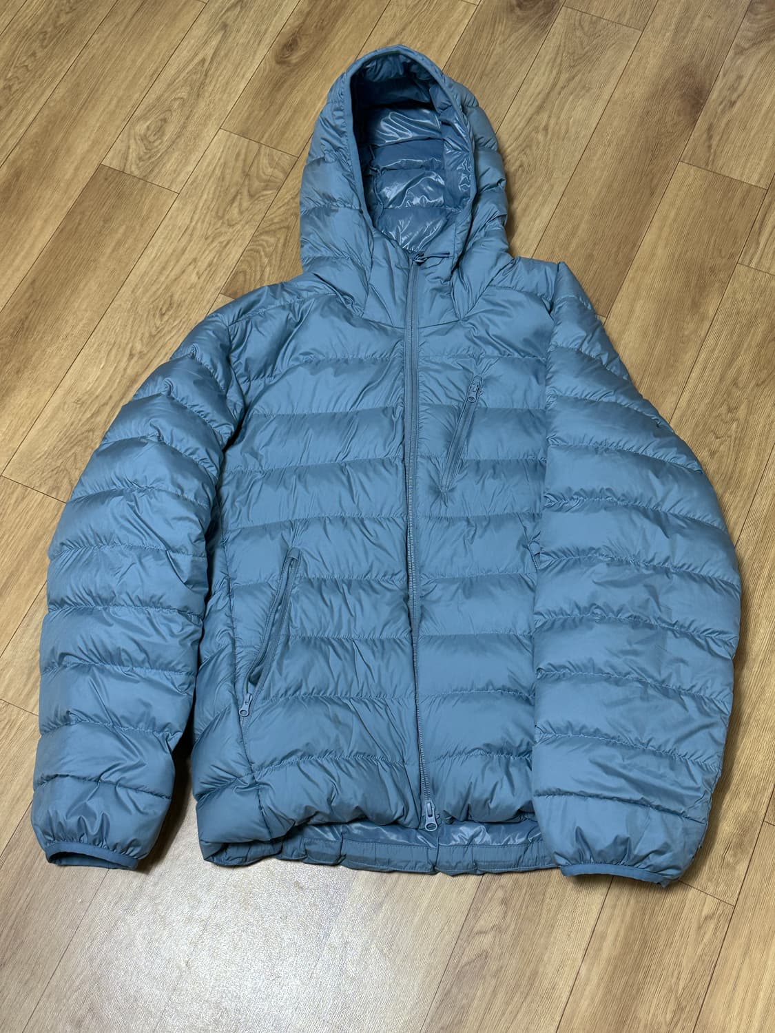 무탠다드 시티레저후디드라이트다운재킷 XL 문블루 상품이미지2