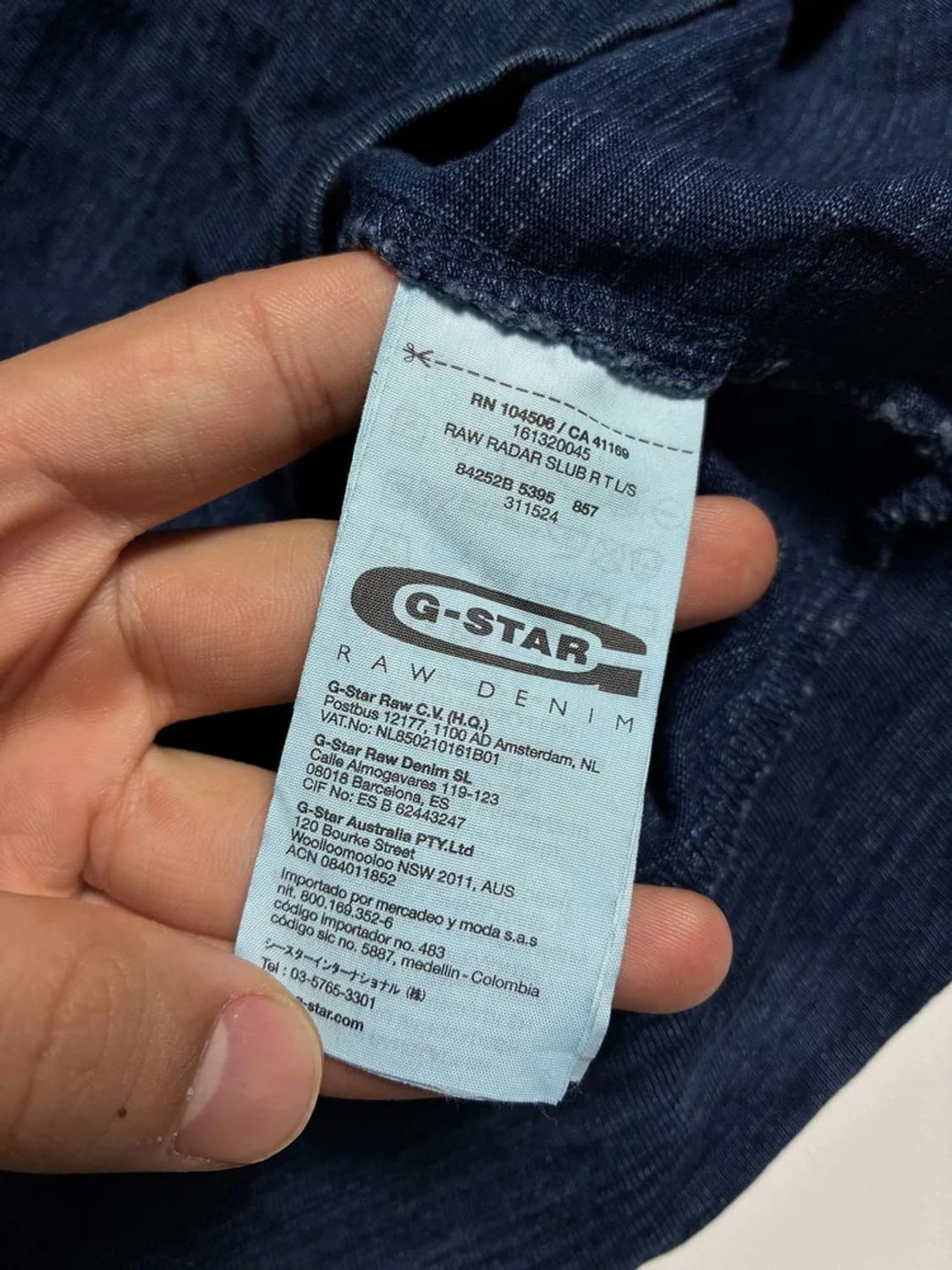 지스타로우 다크 블루 크루넥 롱 슬리브 R1696 상품이미지8