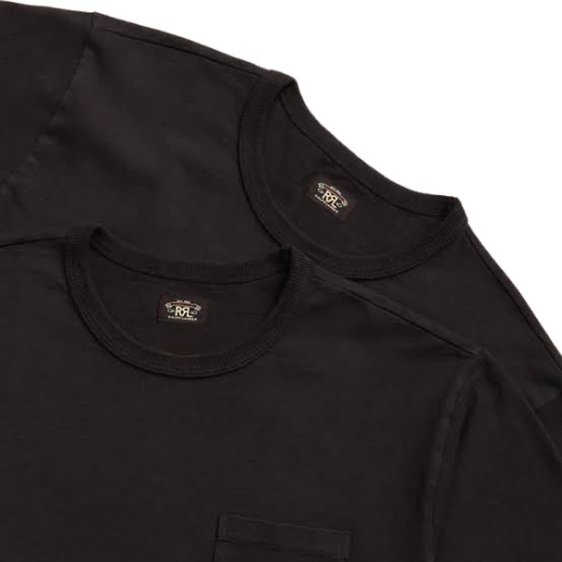 RRL 더블알엘 가먼트 다이 포켓 티셔츠 투팩 XL 화이트 + 블랙 상품이미지3