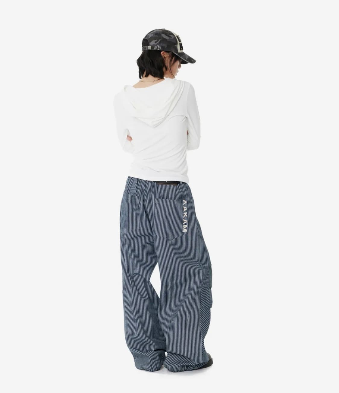 Knee Pin-tuck Stripe Denim Pants (Blue) 상품이미지2