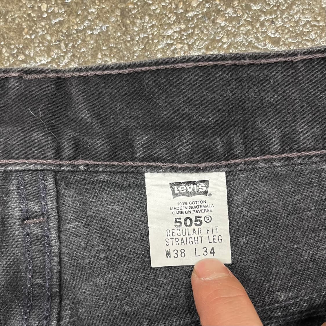 00s Levis505 핀턱 블랙진 (37“) 상품이미지5